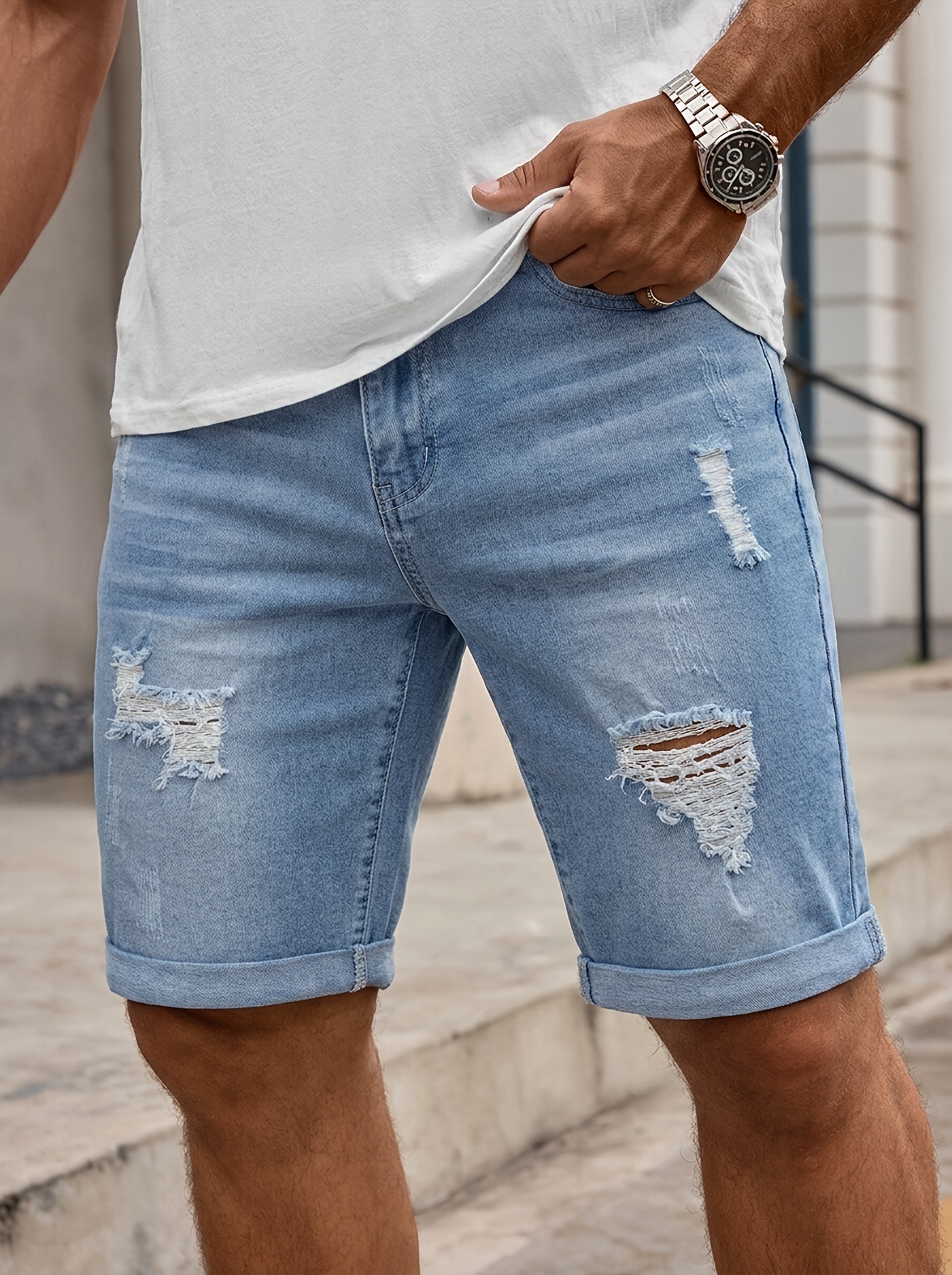 product-fancy-277136d9-102d-4d7b-9541-ccb5e267b328 Vyriški džinsiniai šortai - Image 1