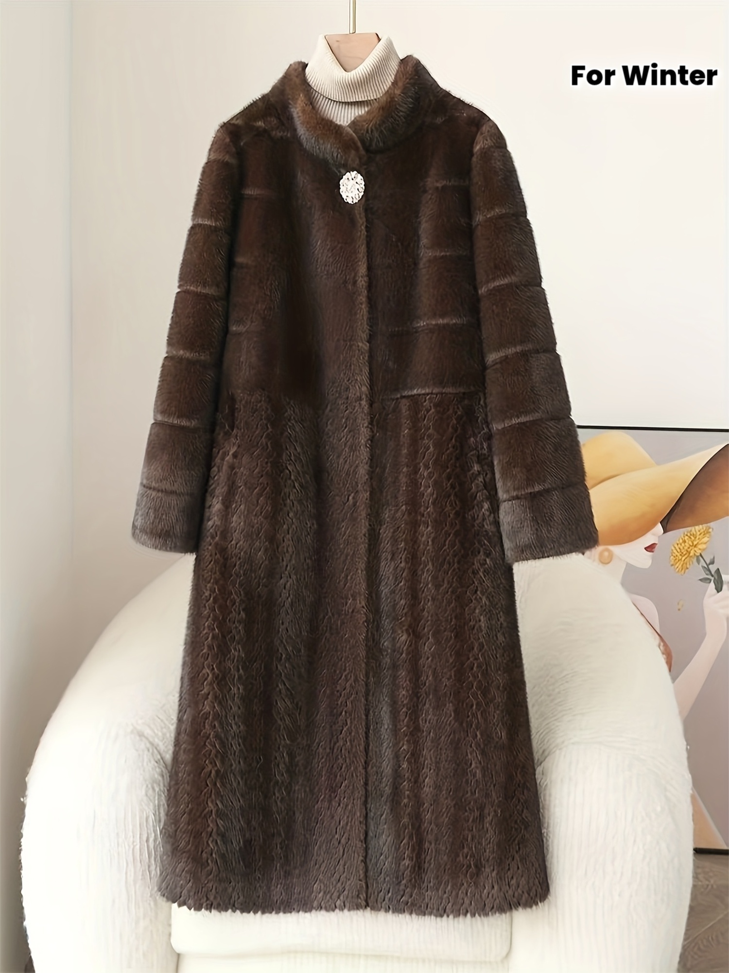 product-fmket-4aa7652bed20c2cf37e3a48c46efc1f3 Elegantiškas dirbtinio kailio paltas - Image 1