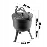 10 l ketaus medžiotojo puodas su stovu - Image 3