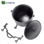 10 l ketaus medžiotojo puodas su stovu - Image 5