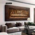 Įrėmintas paveikslas „Paskutinė vakarienė“ (50 × 100 cm) - Image 4