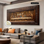 Įrėmintas paveikslas „Paskutinė vakarienė“ (50 × 100 cm) - Image 3