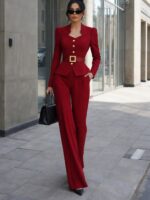 Elegantiškas 2 dalių moteriškas kostiumėlis - Image 2