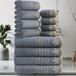 12 dalių minkštų rankšluosčių rinkinys