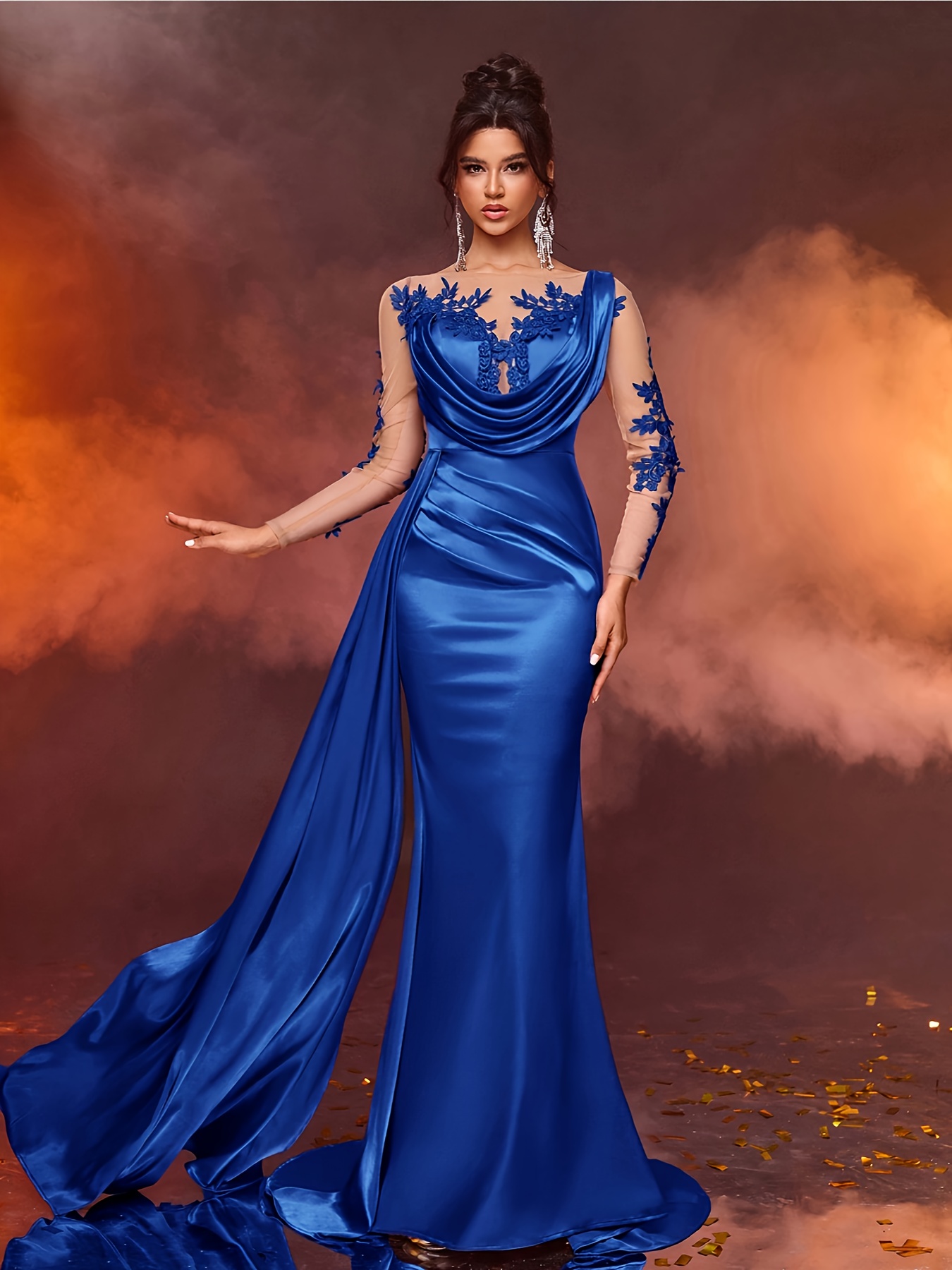 product-fancy-6b375df8-d8cc-487d-a99b-83a93c0e5ce6 Elegantiška nėriniuota vakarinė suknelė - Image 1