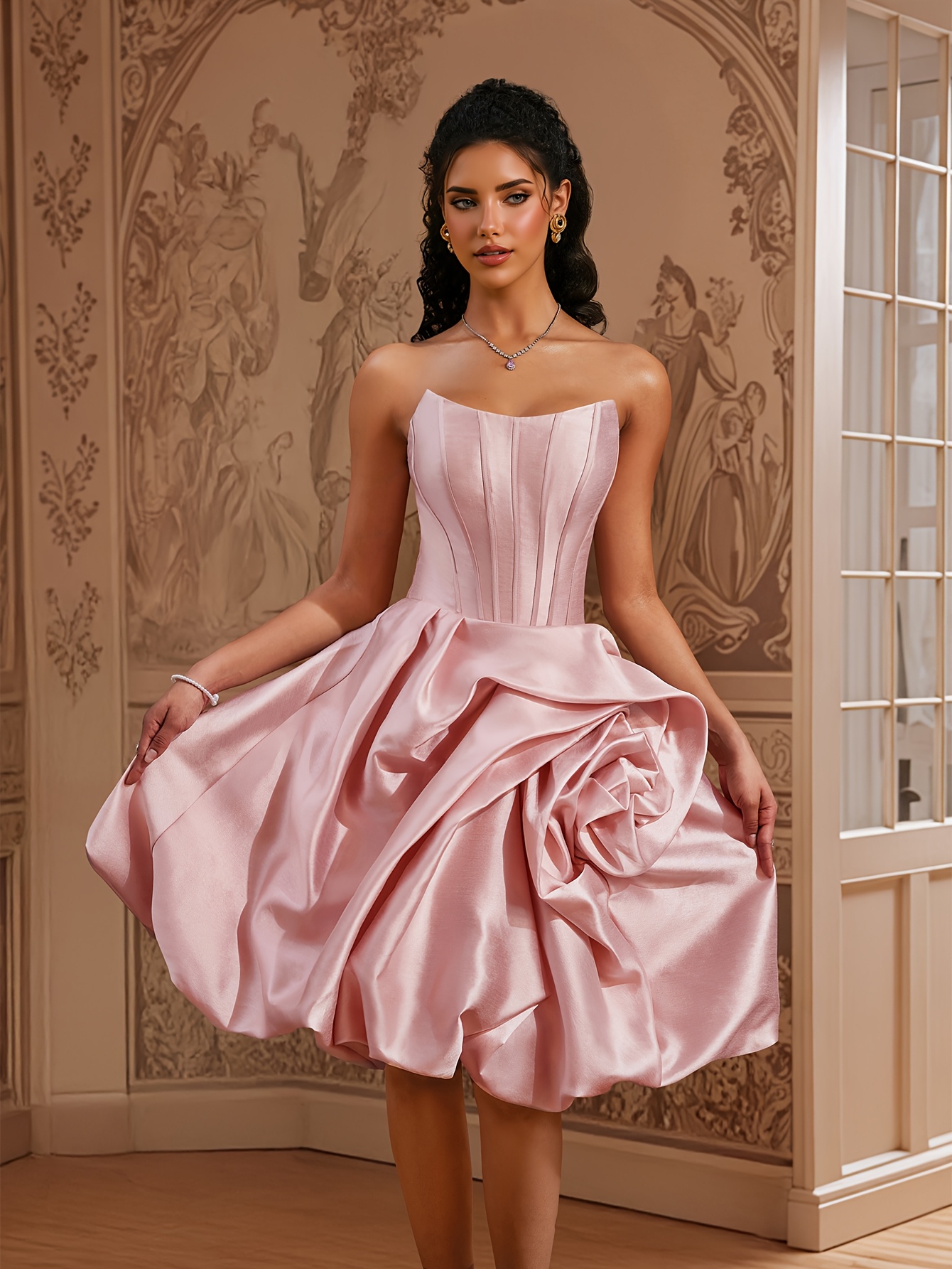 product-fancy-72f2b586-bb98-4e8a-acce-c8c5078bb451 Elegantiška satino vakarinė suknelė - Image 1