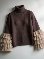 Retro stiliaus elegantiškas megztinis - Image 5