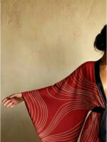 Raudonas kimono chalatas  - Image 2