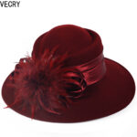 Moteriška 100 % vilnos plačiabriaunė skrybėlė - Image 9