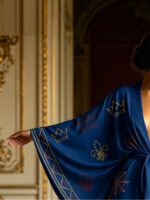 Kimono chalatas su Fleur de Lis ir karūnos raštu - Image 2