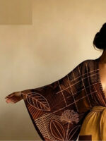 Kimono stiliaus chalatas su Afrikos žemėlapio raštu - Image 2