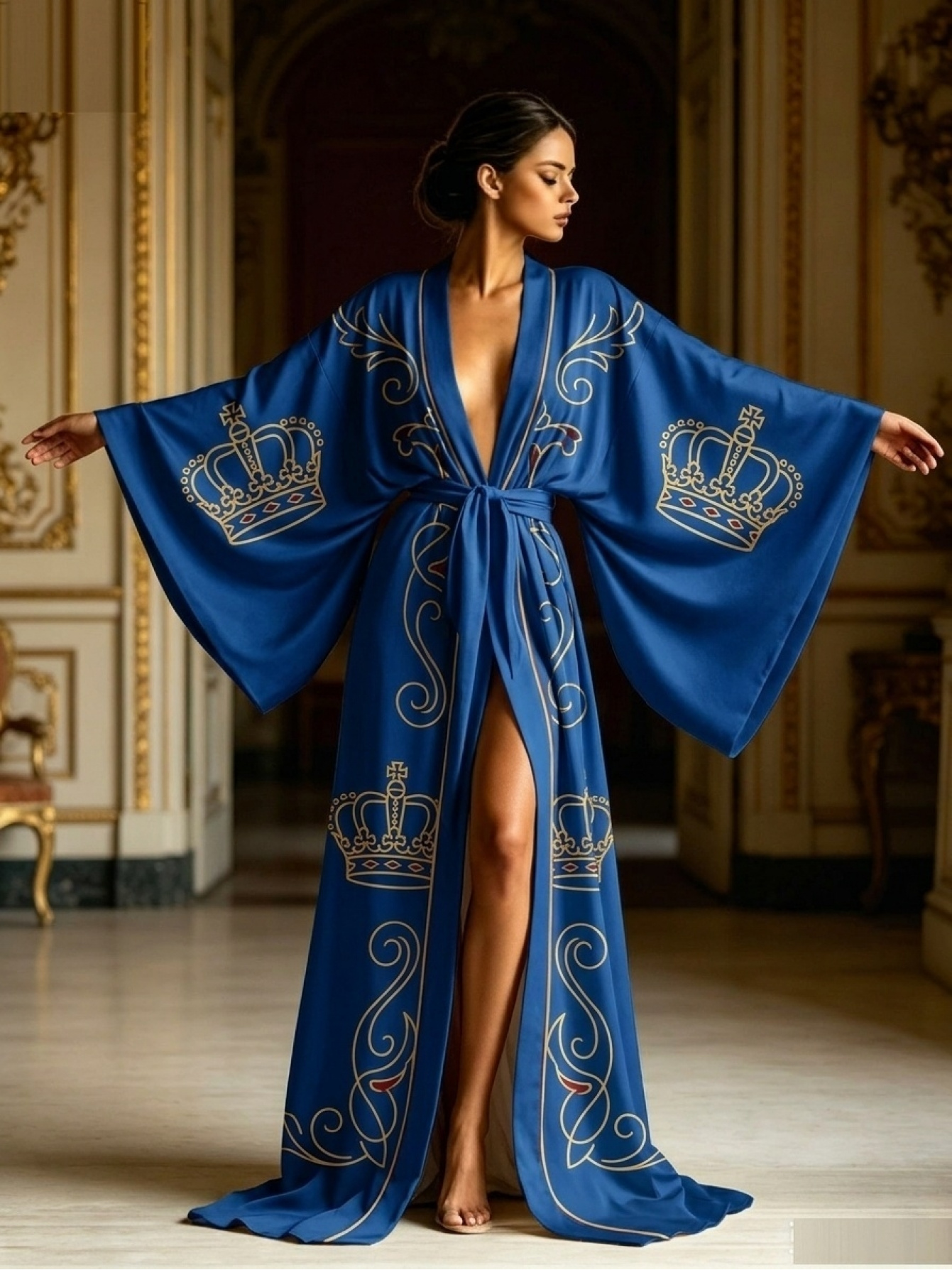 product-open-7a5d4259bbfd4acaaad713f4368ffff7-goods Kimono chalatas su karūnos raštu - Image 1