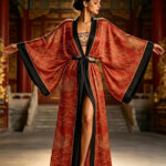 Kimono stiliaus chalatas