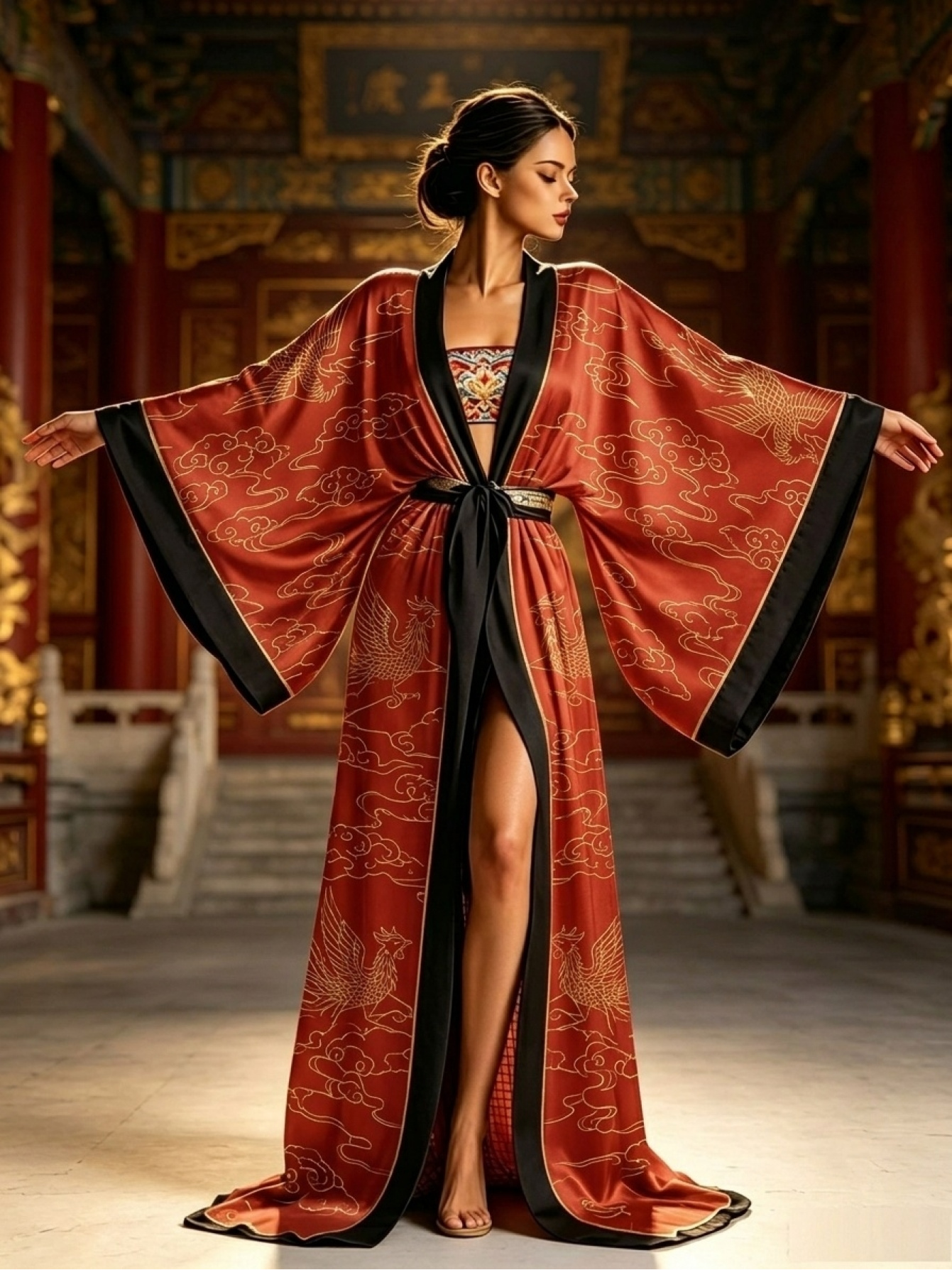 product-open-fe24337b48ff4348b6936a082822b0a9-goods Kimono stiliaus chalatas - Image 1