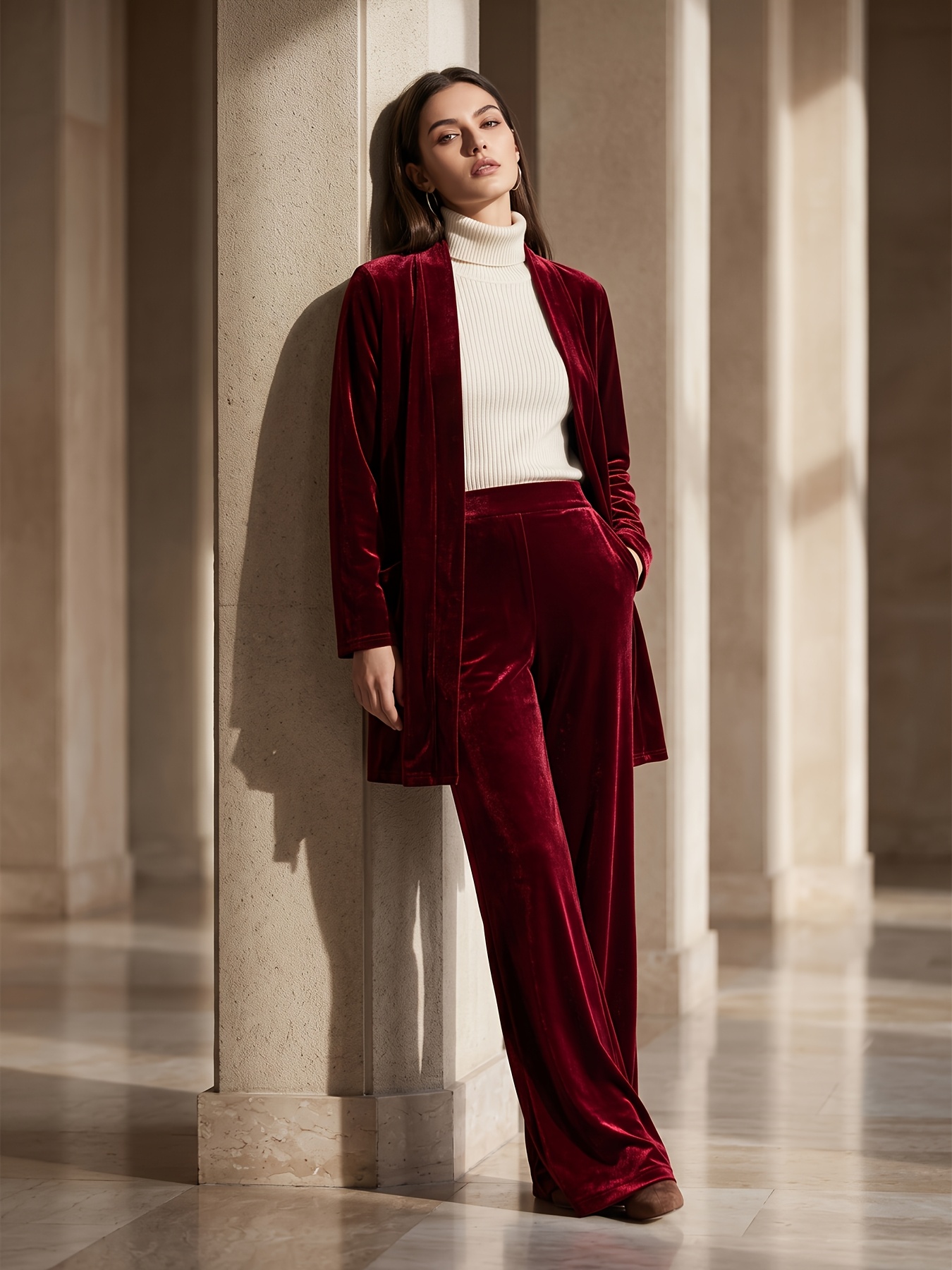 product-fancy-7ba7a0ae-0743-420d-8393-d87a15610a76 Elegantiškas moteriškas aksominis 2 dalių komplektas - Image 1